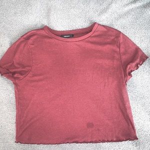 Burgundy Crop Top